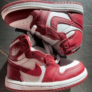Jordan Toddler's 1 Retro High OG Artisanal Red Wht/Team Red size 6c